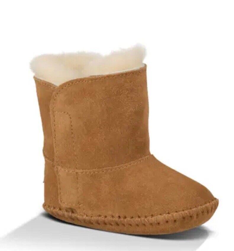 NIB UGG Baby Caden Boots Chestnut Brown 2/3 (6-12M)