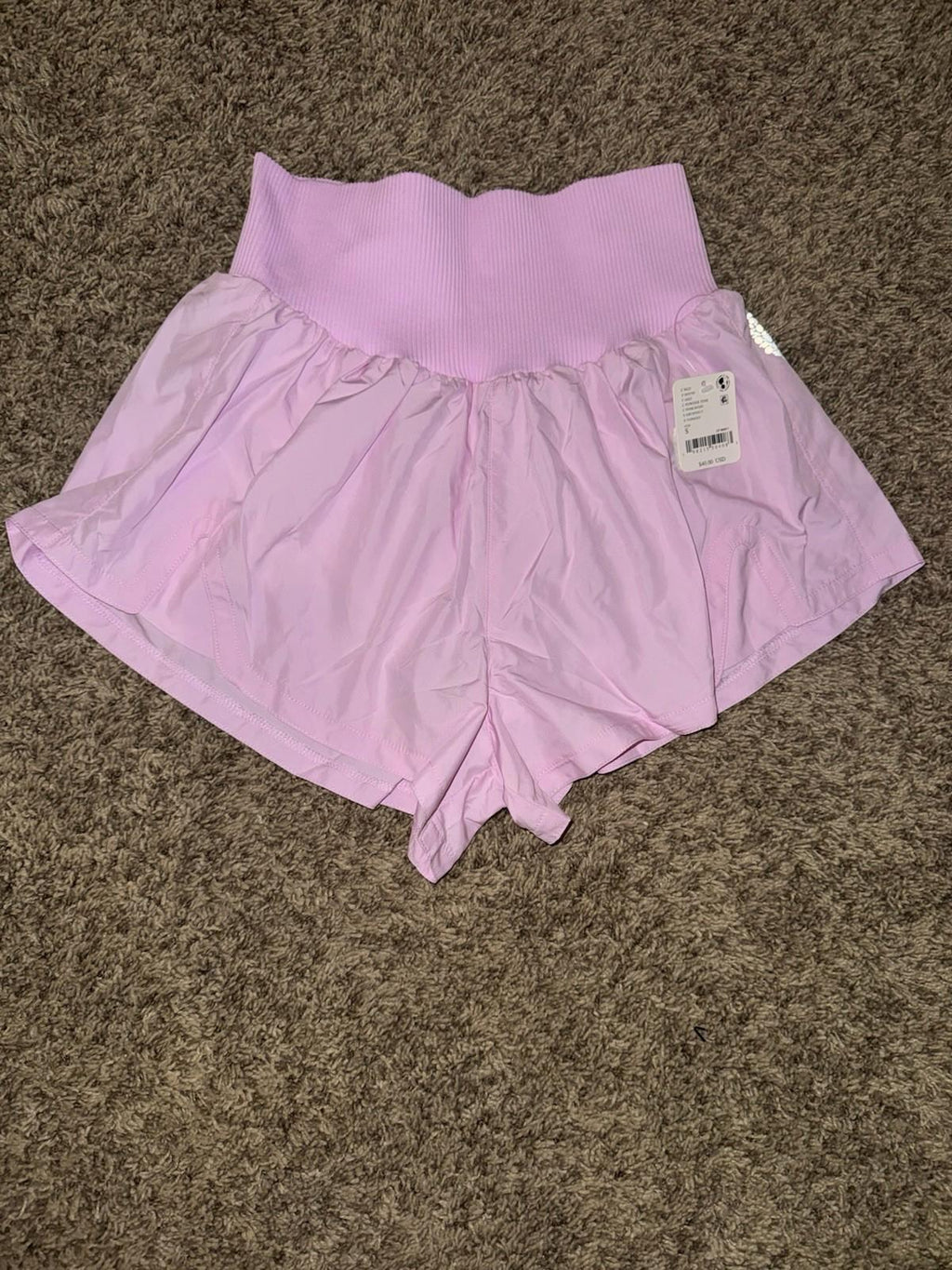 FP Movement Free People Carpe Diem Shorts Womens Size S High Waist Powder Pink