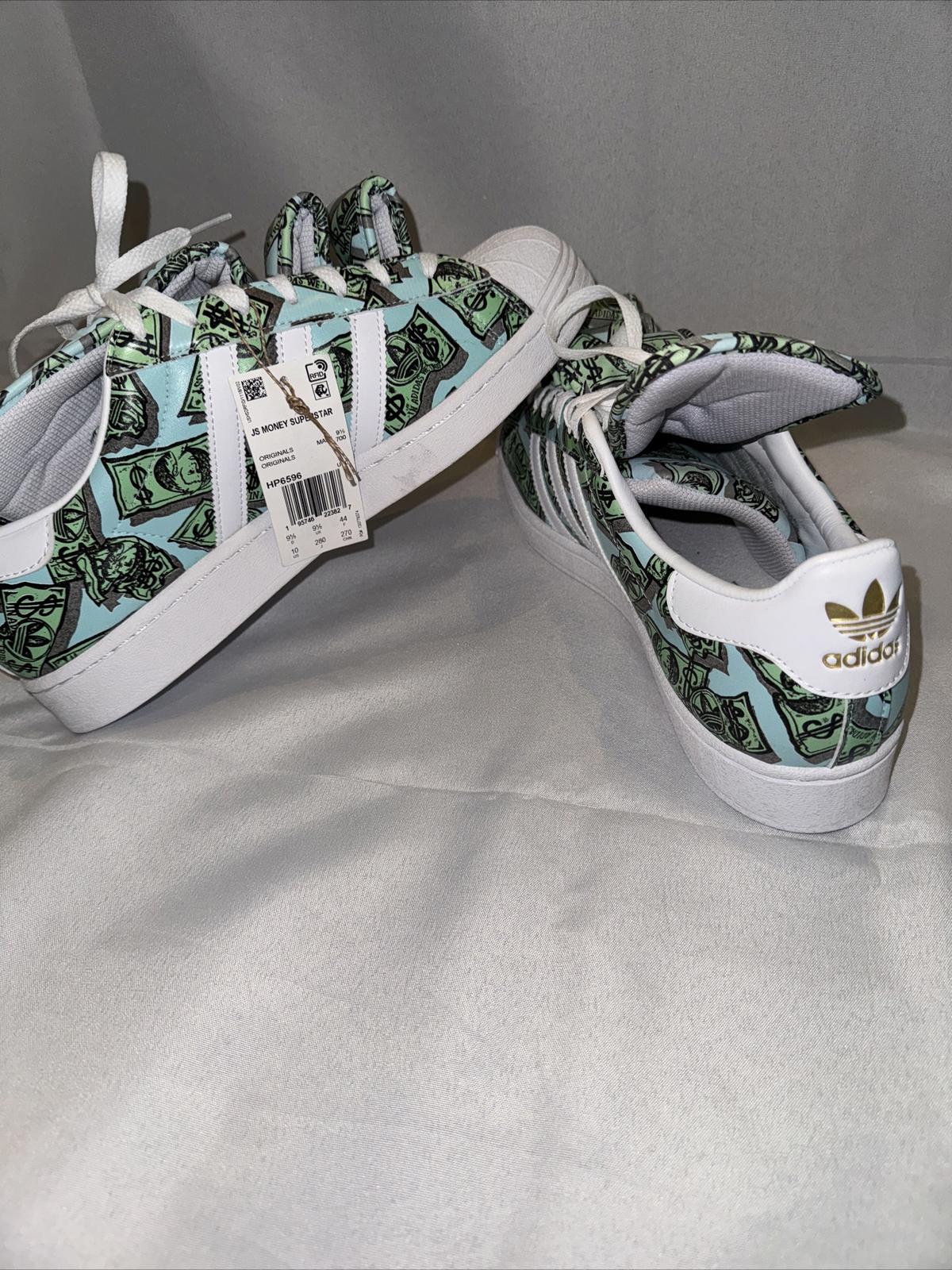Adidas Jeremy Scott Superstar Money Print Shoe's Green Men's size 10.5, 11
