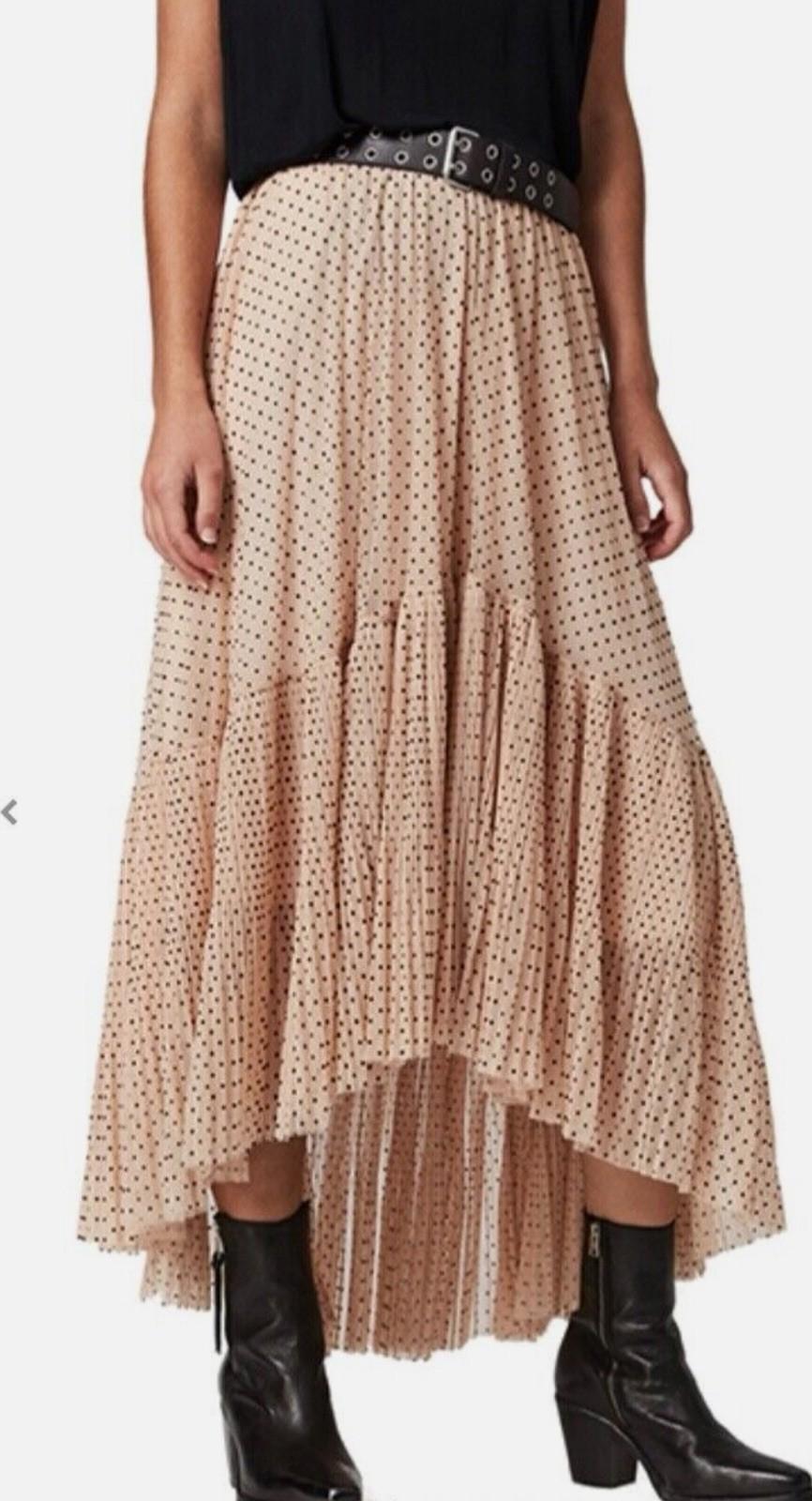 NEW AllSaints Aubrey Dot Skirt Size 8 NWT MSRP $229