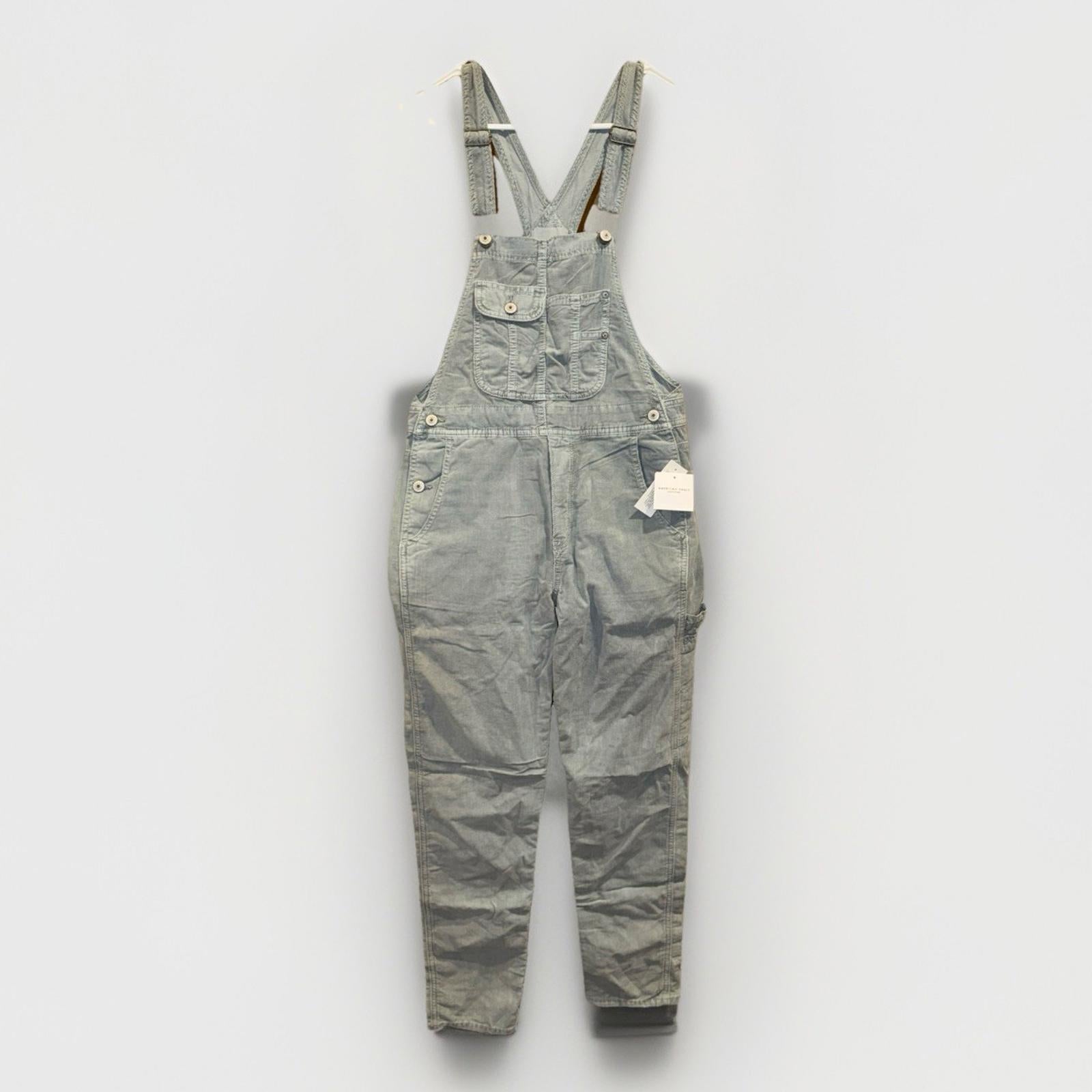 American Eagle Light green  Corduroy Overalls Womens Size XS NEW