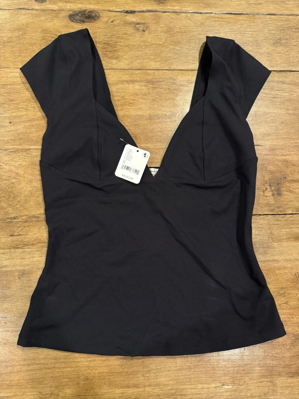 Free People Intimately Duo Corset Cami Top Stretch Black Size M NEW