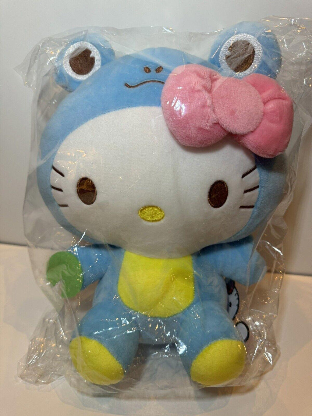 13” Hello Kitty Sanrio Kawaii Frog Suit Plush Figure BLUE