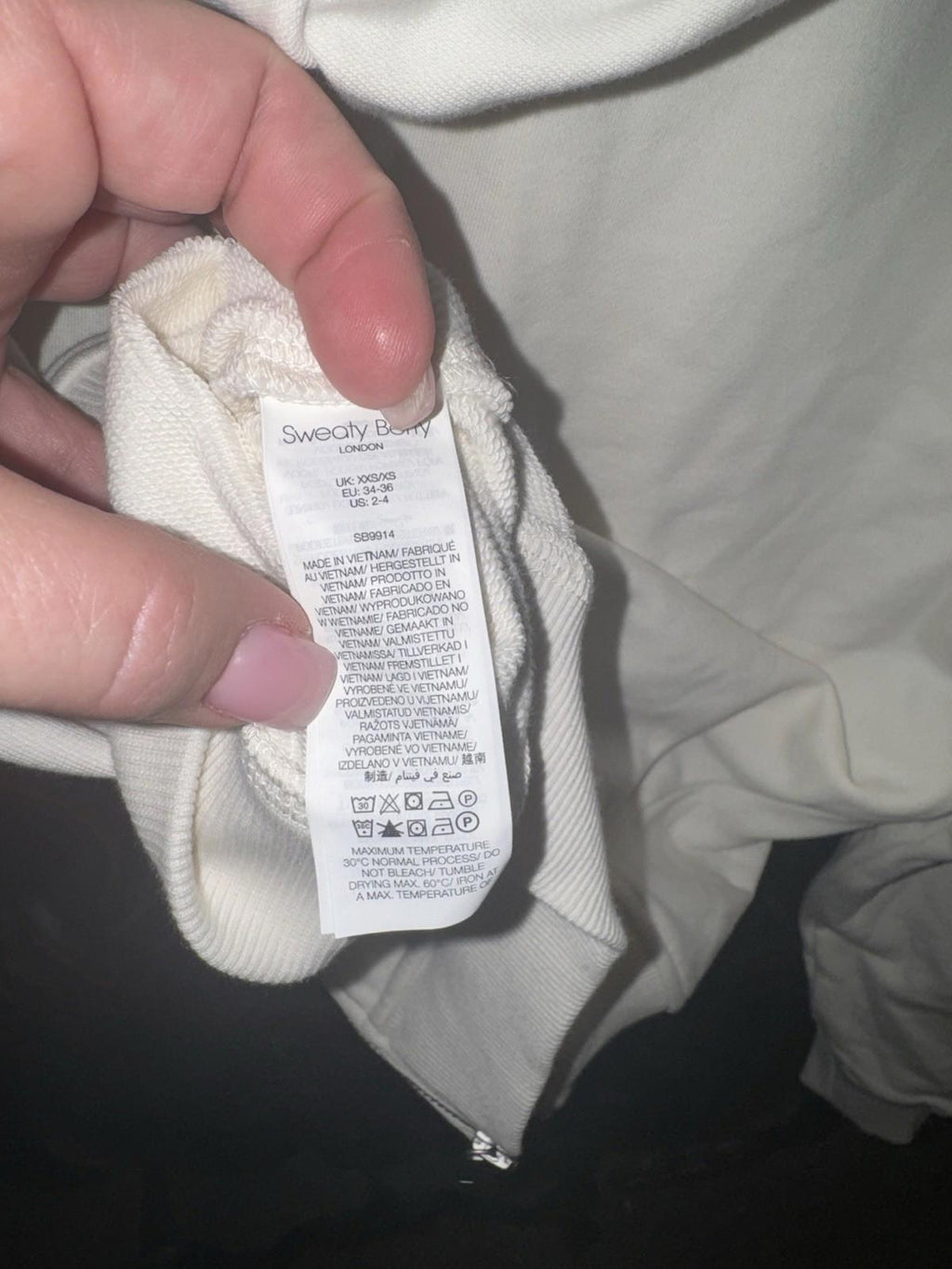 NWT Sweaty Betty Revive Zip Through Hoody in the Lily White color XS NEW!