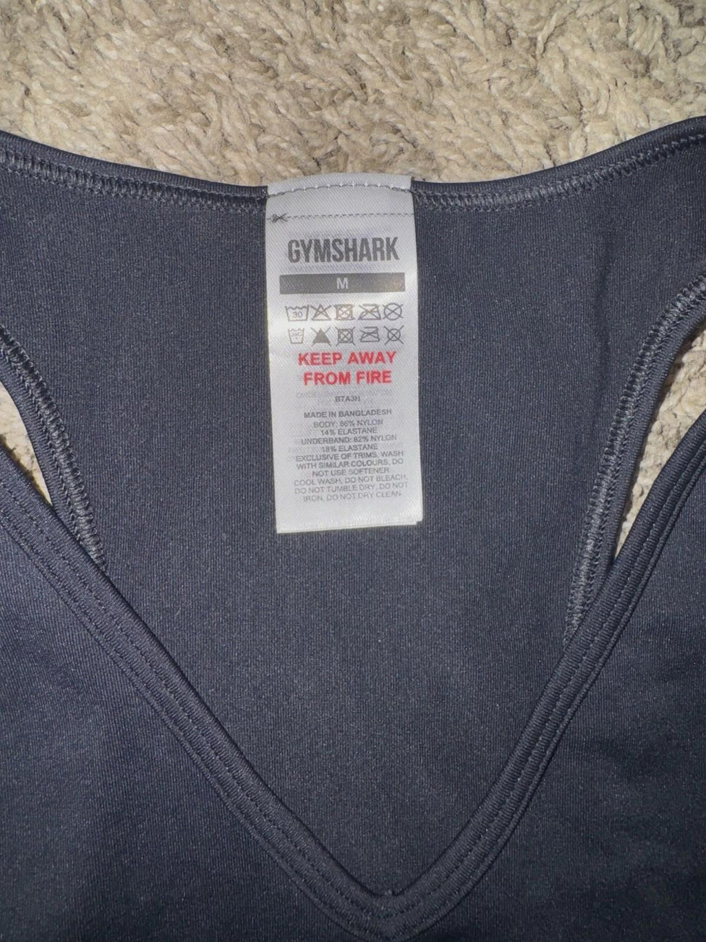 Gymshark Women's Everyday Seamless Crop Tank HT3 Black Size: Medium NWOT