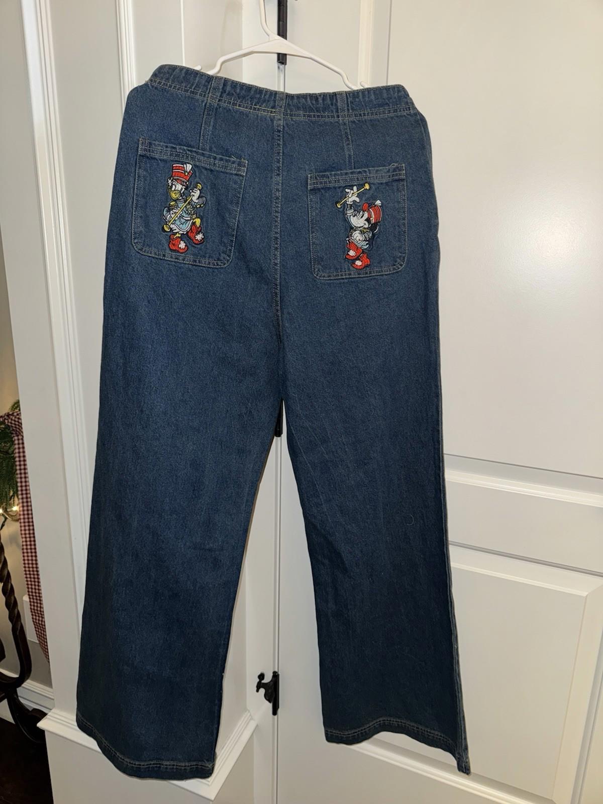 Macys x Disney Minnie Majorette High Rise Wide-Leg sailor dark Jeans size 10 NEW
