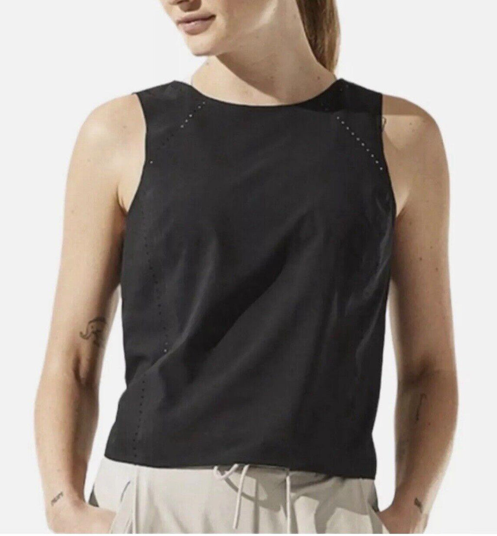 ATHLETA TERRA CROP TANK IN BLACK  SIZE X-SMALL NEW