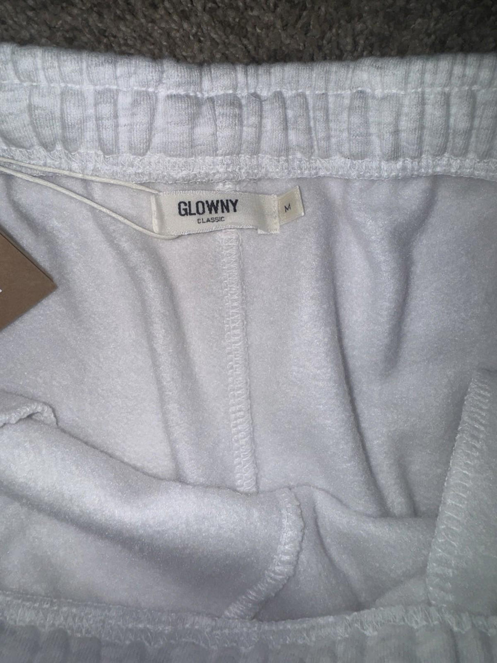 NEW! GLOWNY G DRAWSTRING SWEATPANTS (GRAY) Wide Leg Street Wear NWT