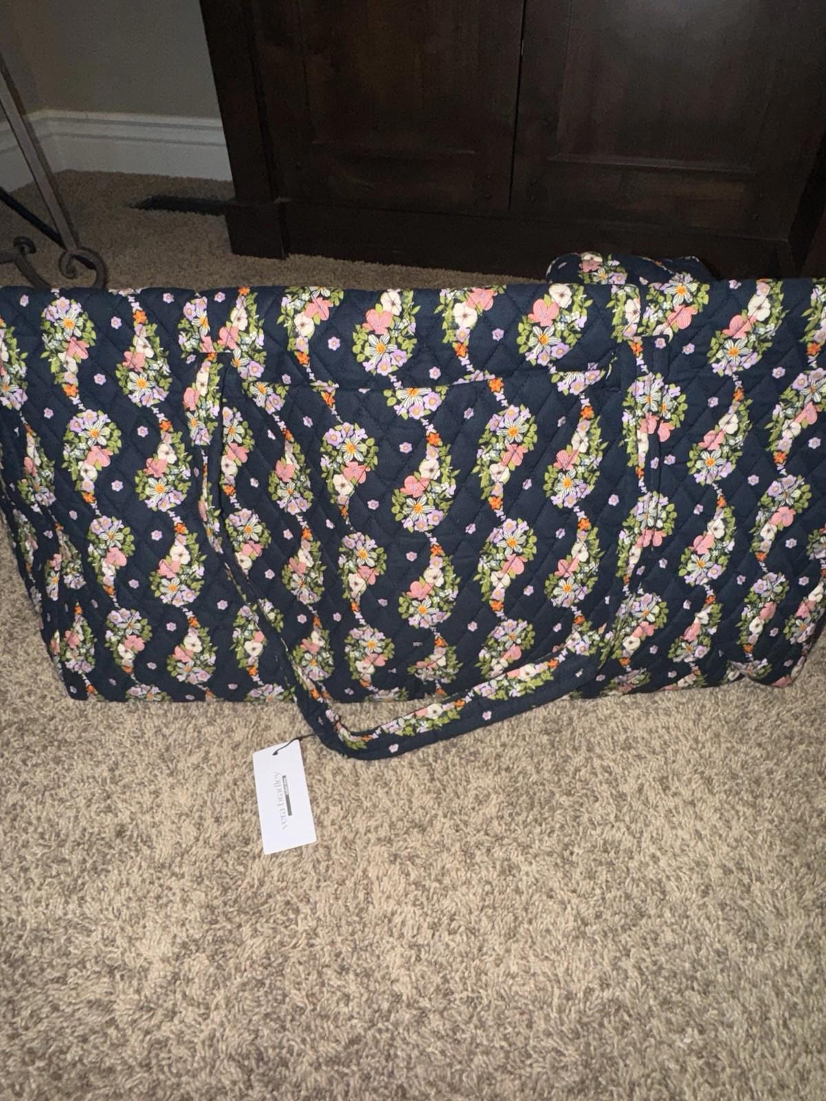 Vera Bradley Paisley Rain (flowers) XL Traveler Duffel Bag NWT