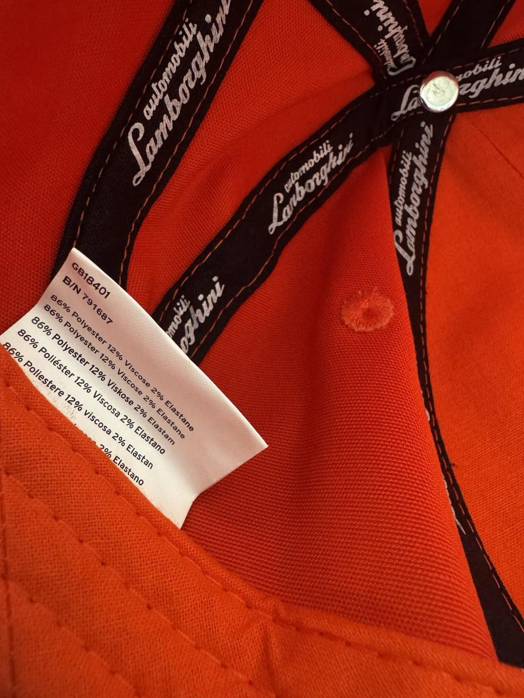 Automobili Lamborghini Squadra Corse Travel Cap hat (orange) LB17CAP2OR