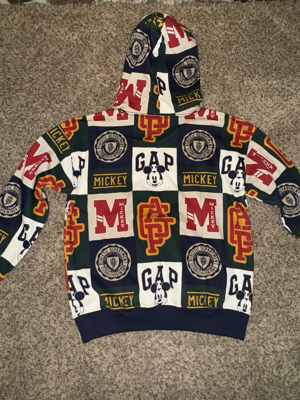 NEW! Gap Disney Mickey Mouse Logo Hoodie  Long Sleeve Pullover Hooded XL Kids
