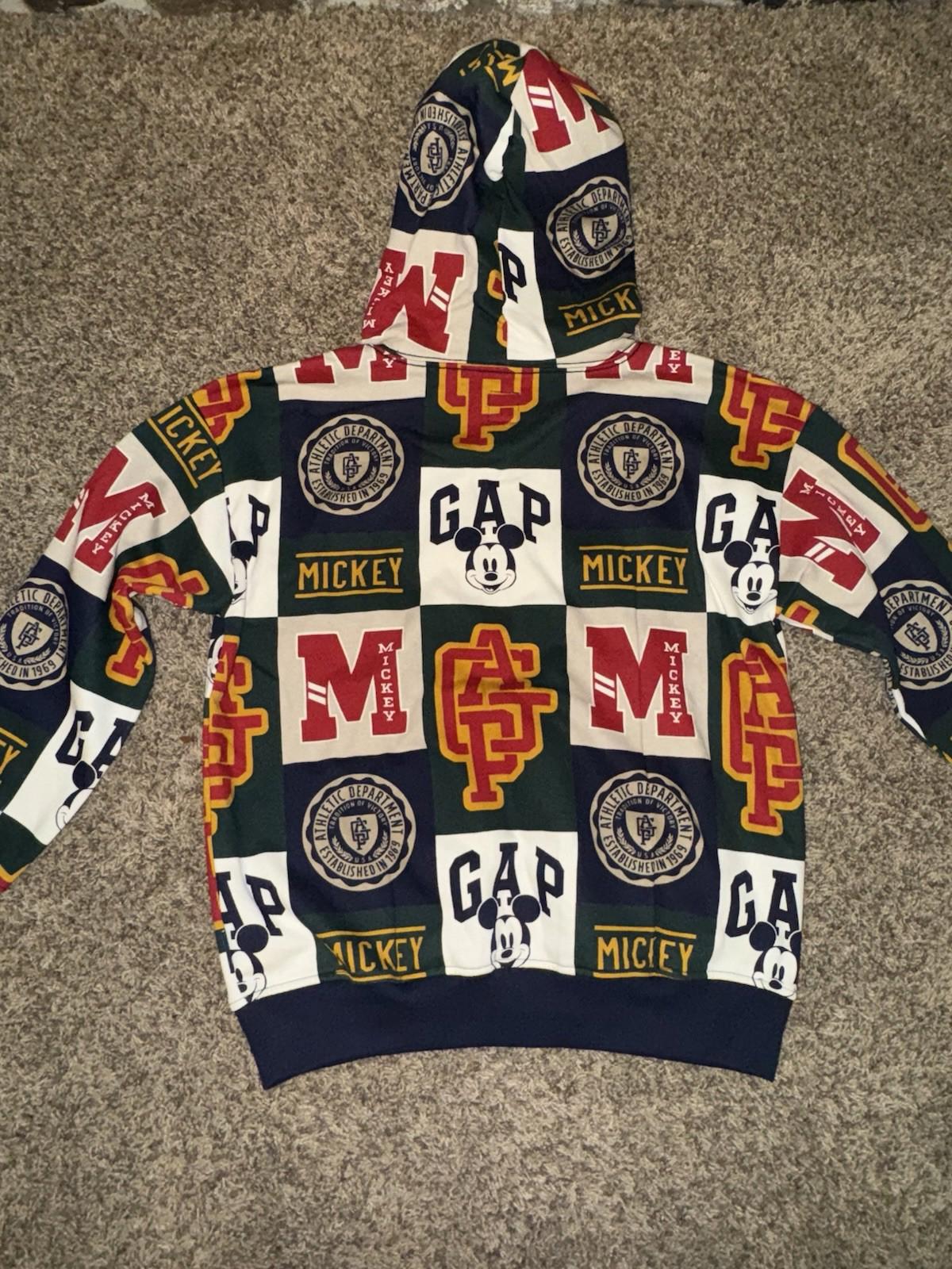 NEW! Gap Disney Mickey Mouse Logo Hoodie  Long Sleeve Pullover Hooded XL Kids