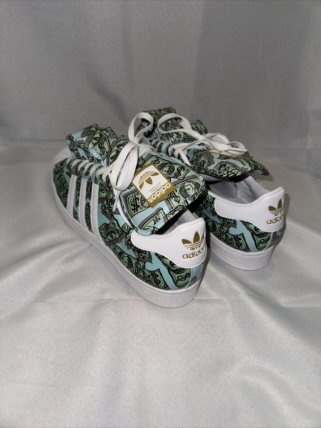 Adidas Jeremy Scott Superstar Money Print Shoe's Green Men's size 10.5, 11