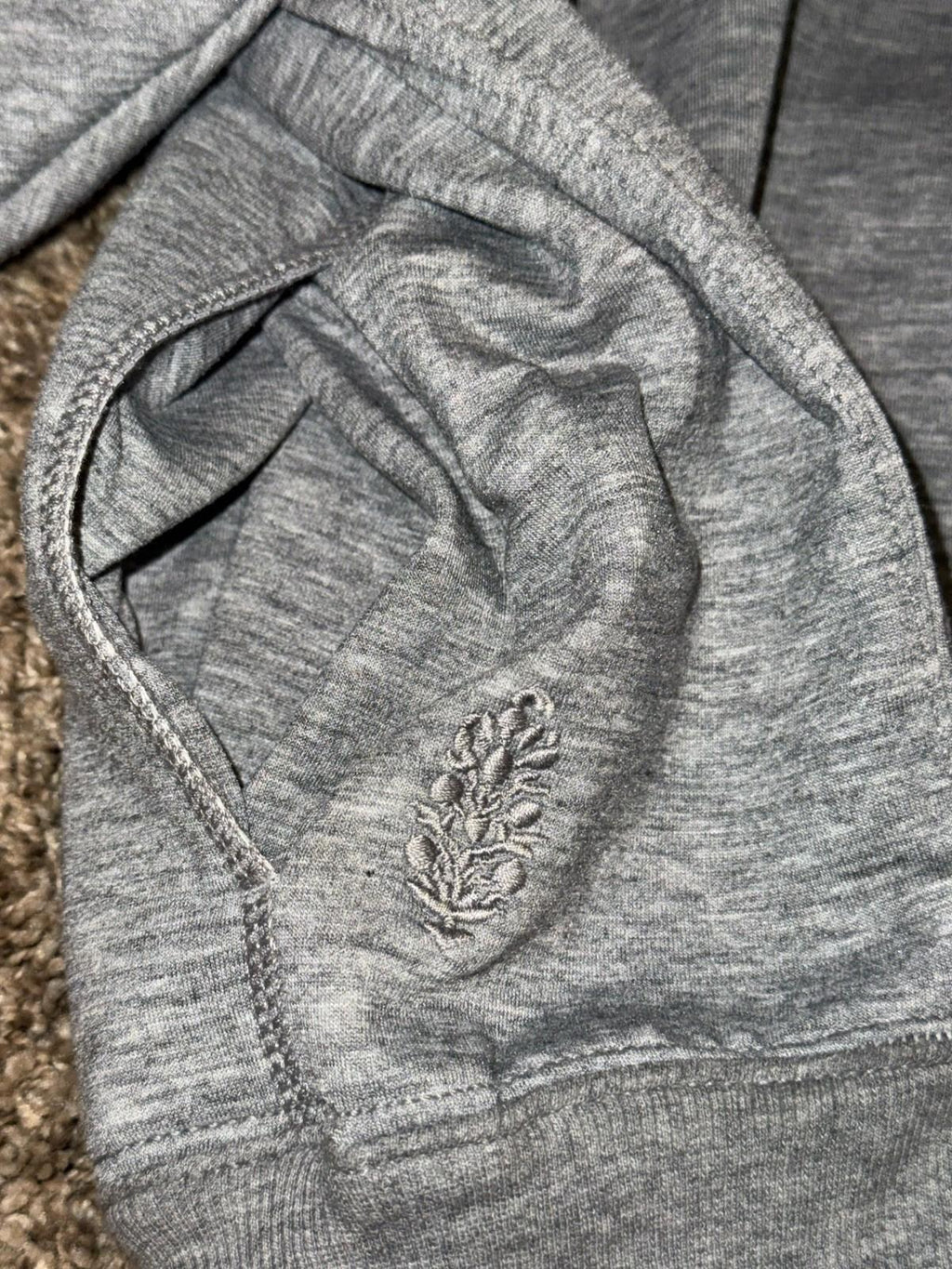 Free People Movement Pick It Up Pleated Knit Insulated Heather Grey Hoodie NEW S