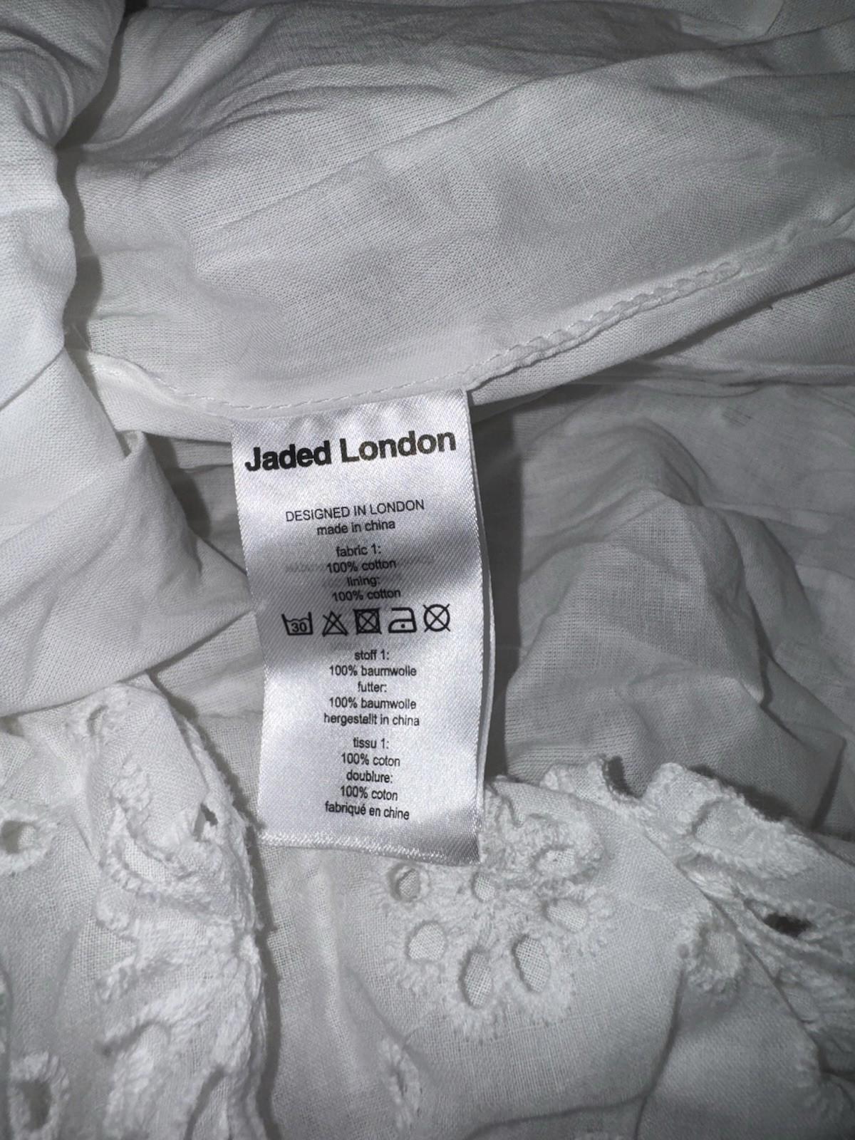 Jaded London White Broderie Puffball Skirt Sz 10 Miniskirt Eyelet MSRP $100 NEW
