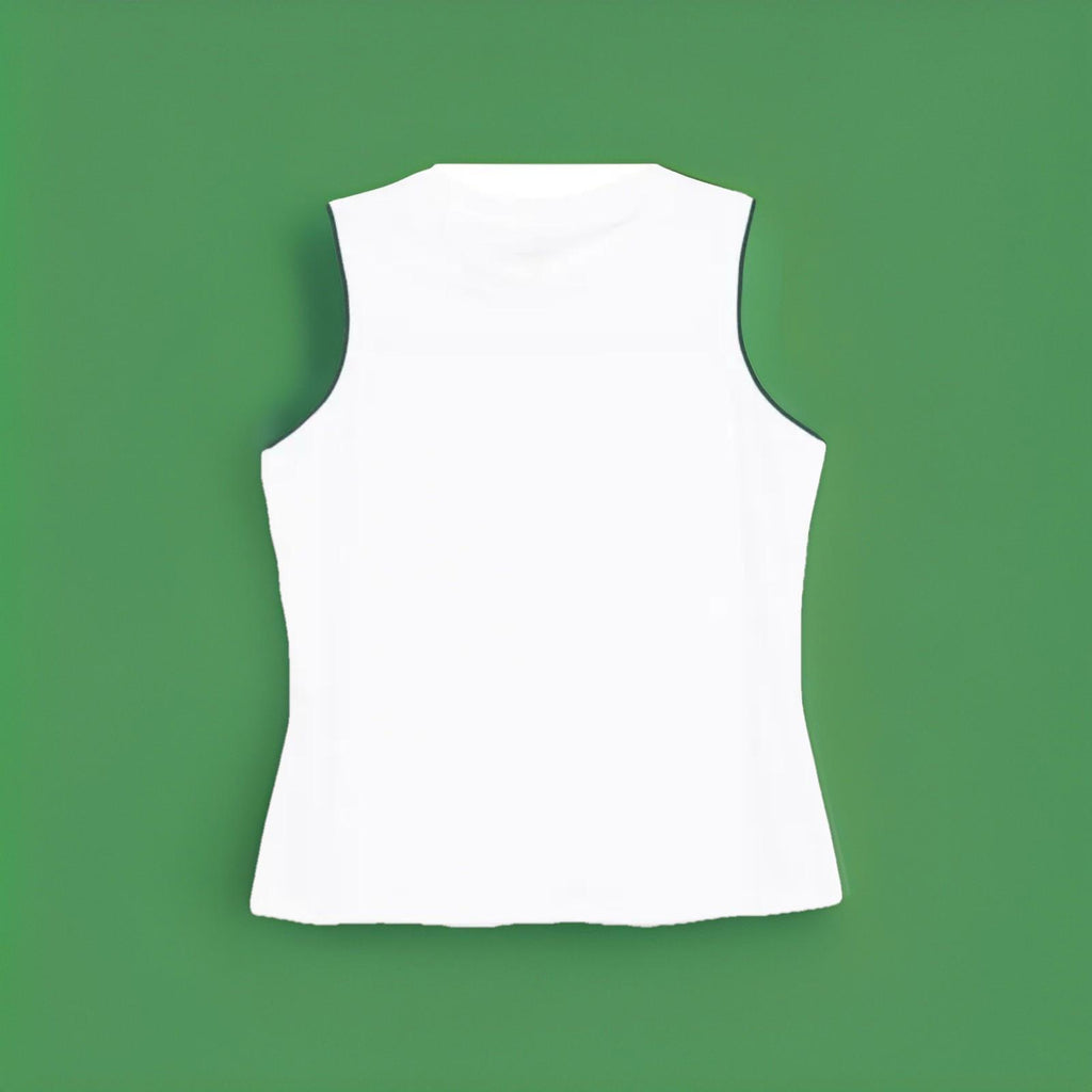 VARLEY Arton Performance Tank Top. Medium. White with Forest green NEW MSRP $72