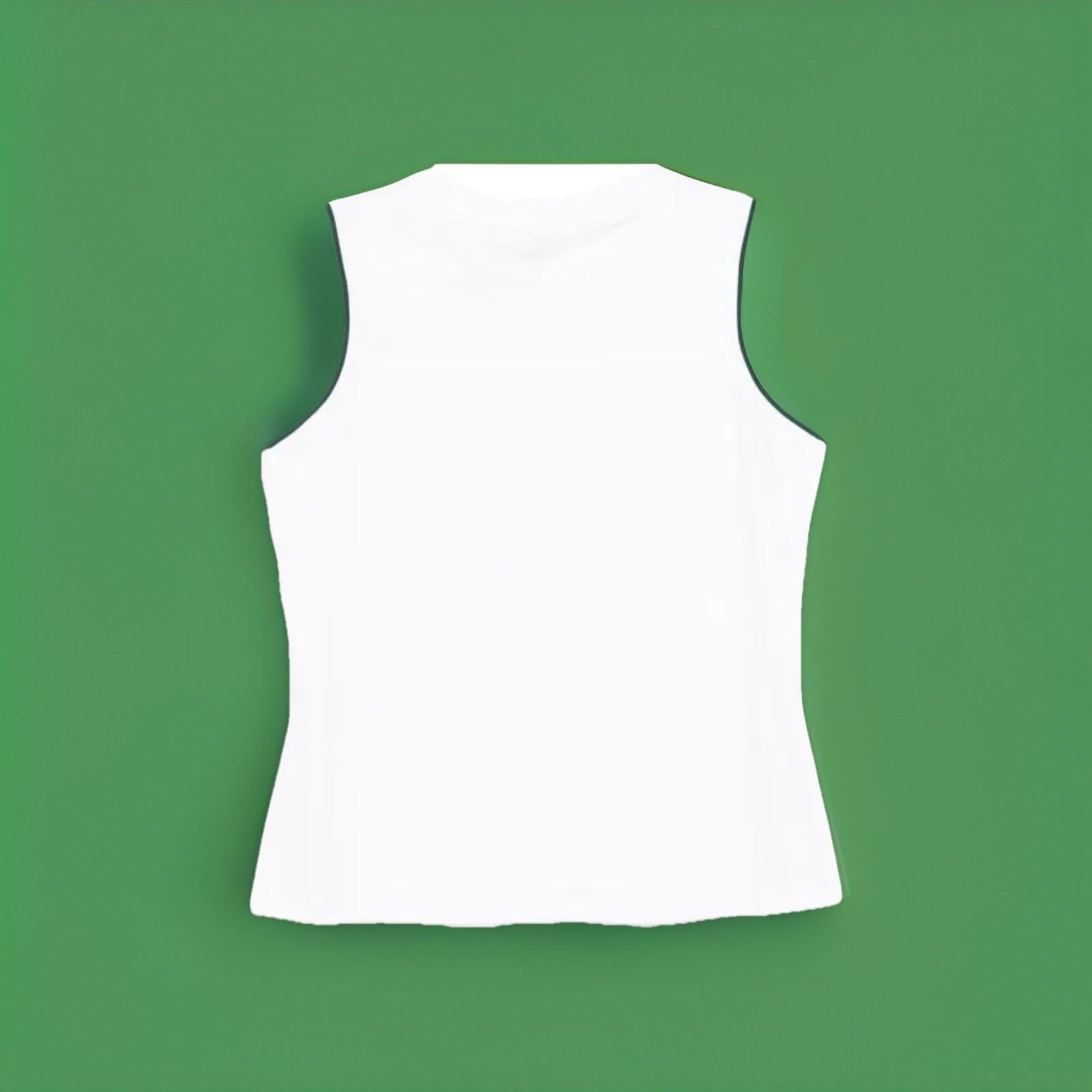 VARLEY Arton Performance Tank Top. Medium. White with Forest green NEW MSRP $72