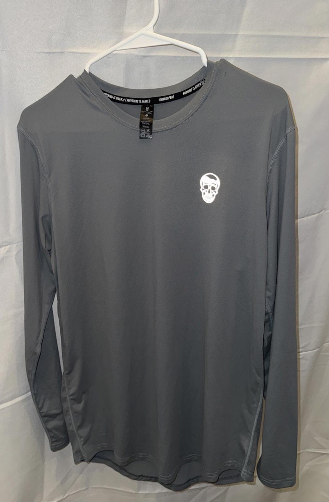 Gymreapers Shirt Mens Small Long Sleeve Performance Gym Training Stretch NEW