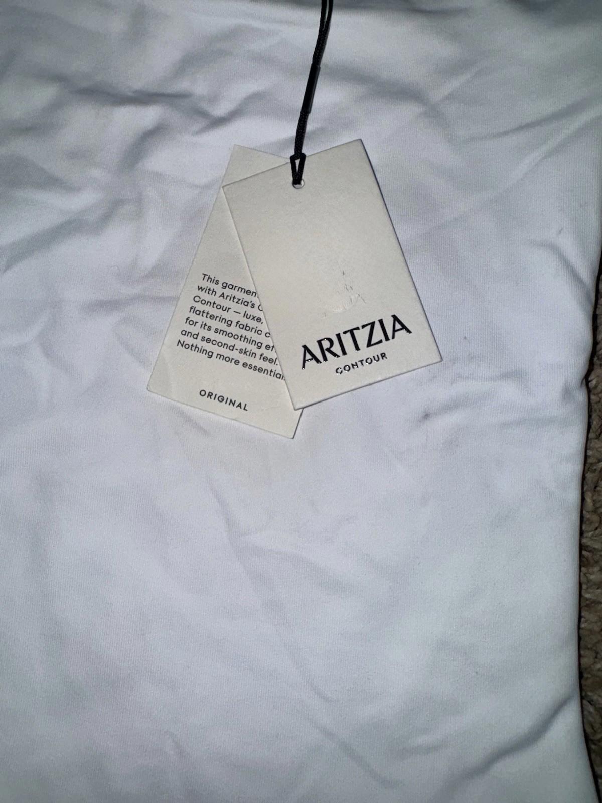 Aritzia - Original Contour Squareneck Bodysuit XS Bright White NWT