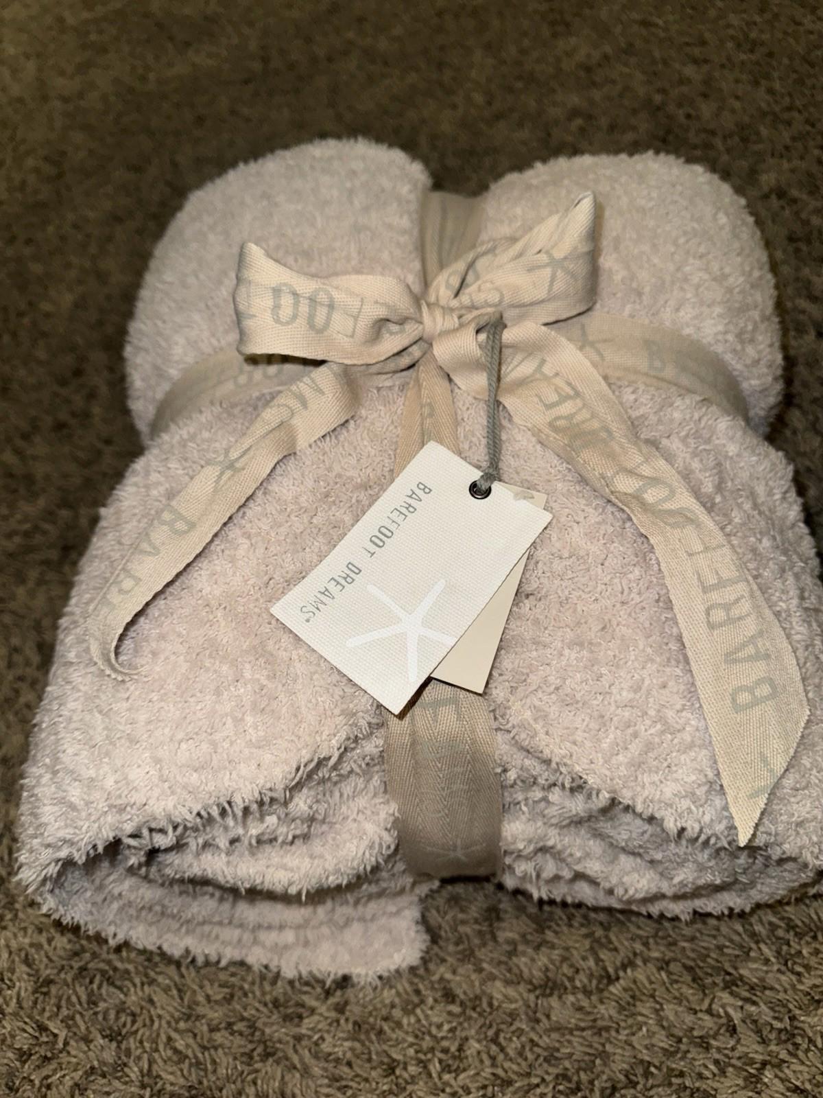 NEW! Barefoot Dreams CozyChic Throw - STONE 54x72 MSRP $158