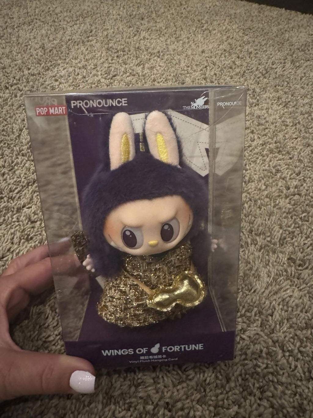 LABUBU x Pronounce Wings of Fortune Vinyl Plush Hanging Card Authentic NWF