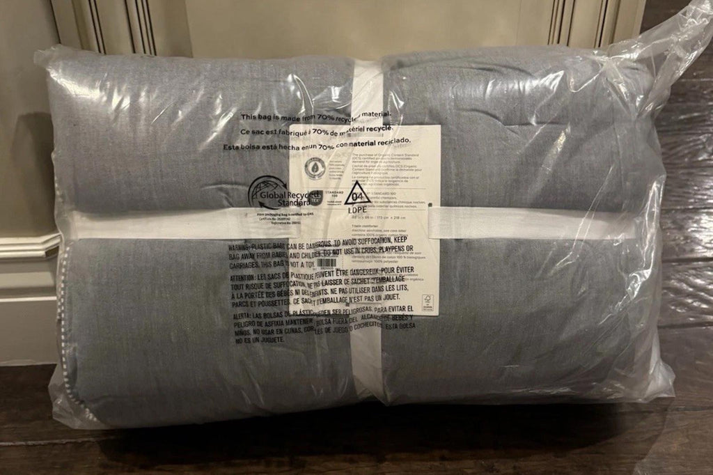 NEW Pottery Barn Kids Chambray Reversible Comforter ~ Twin ~ Blue NWT
