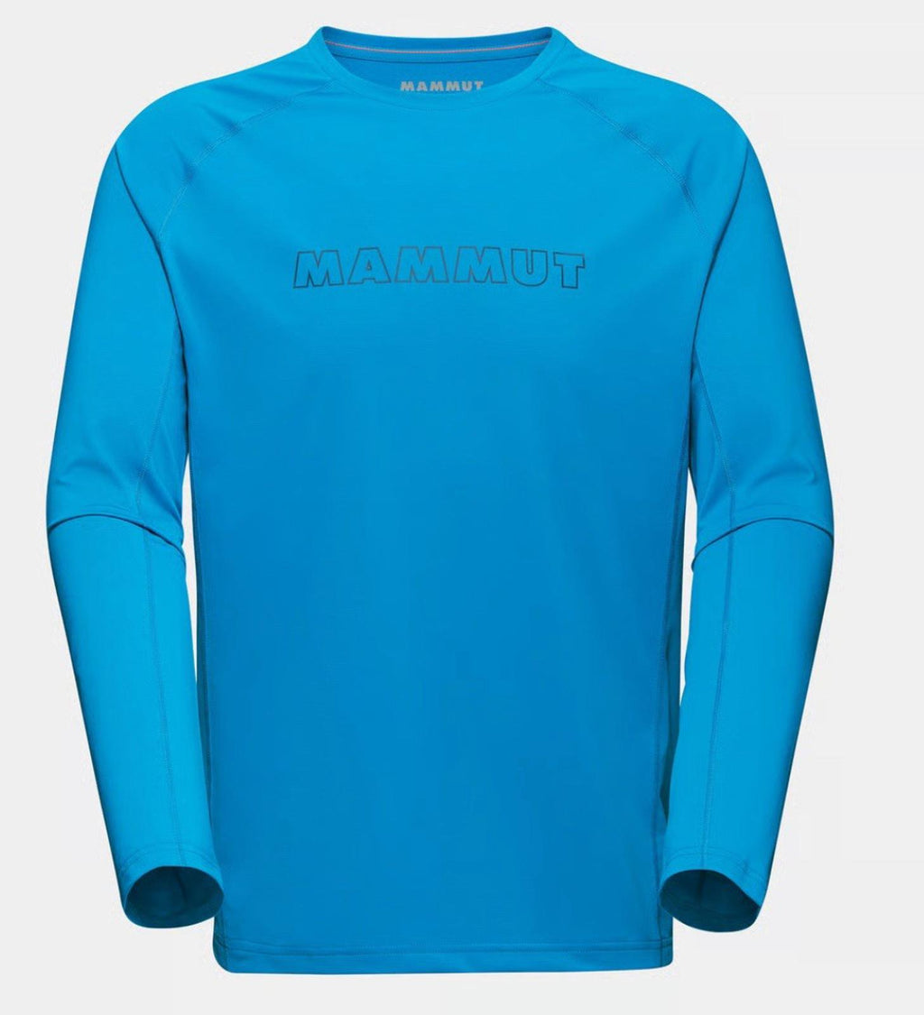 Mammut Selun FL Longsleeve Shirt Mens Large Glacier blue Performance Logo Hiking