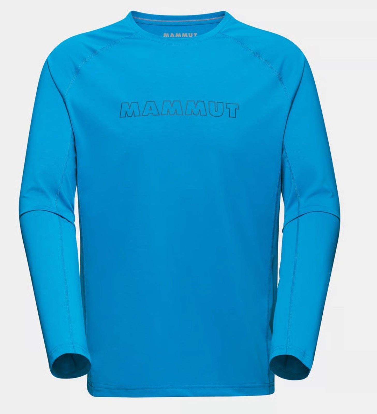Mammut Selun FL Longsleeve Shirt Mens Large Glacier blue Performance Logo Hiking