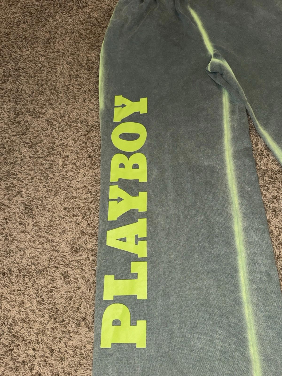 RARE Playboy X Missguided NEW Spray Effect XL Logo Sweatsuit Tracksuit NEW!