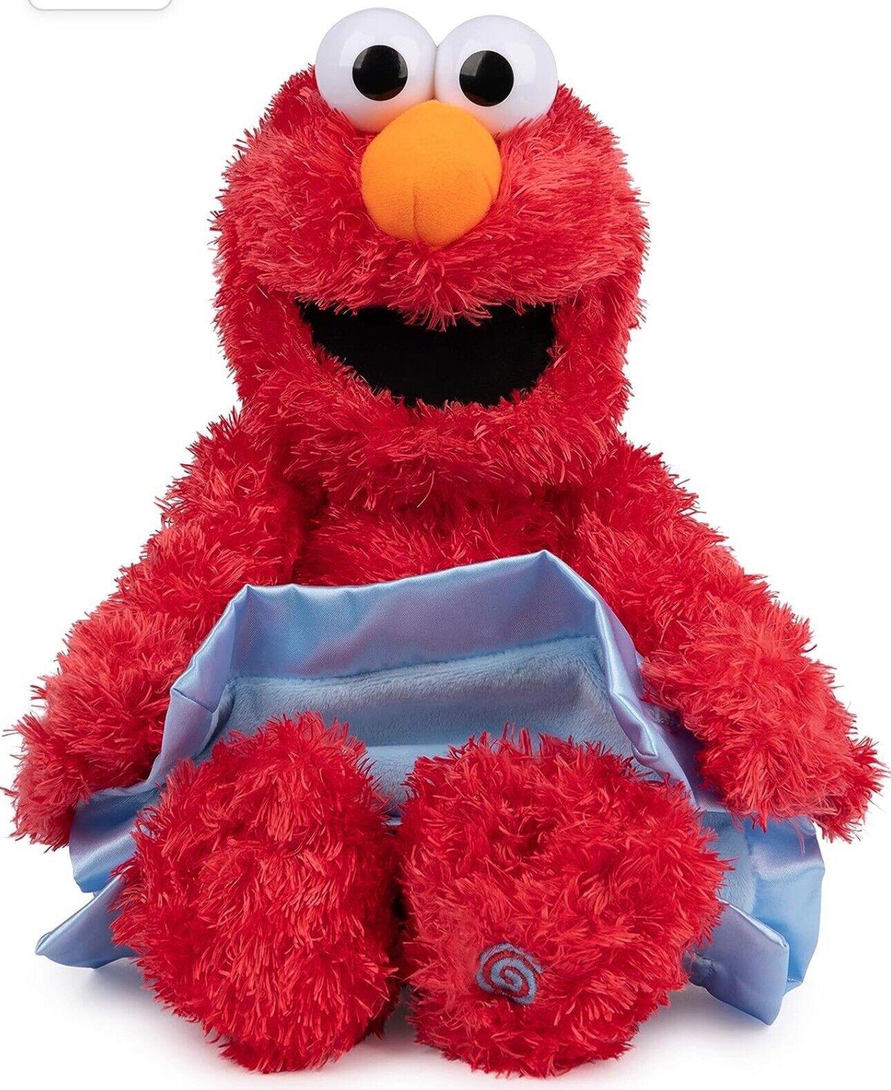 Sesame Street Elmo Peek A Boo Animated and Talking Red Gund Plush Toy Works New!