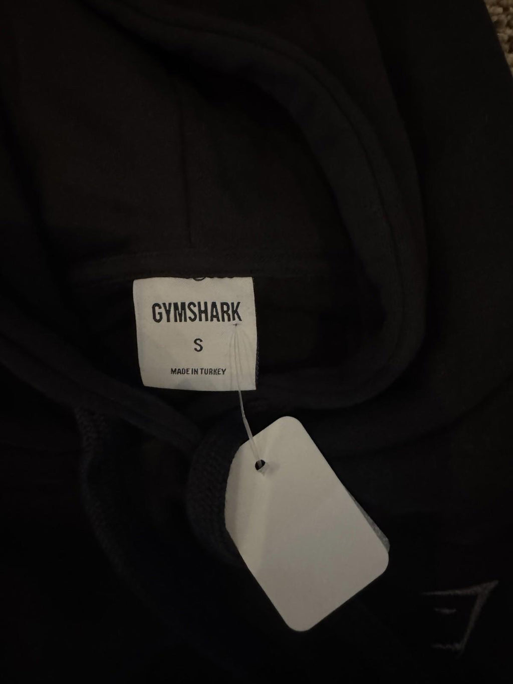 NWOT Gymshark Crest Hoodie Black size SMALL New