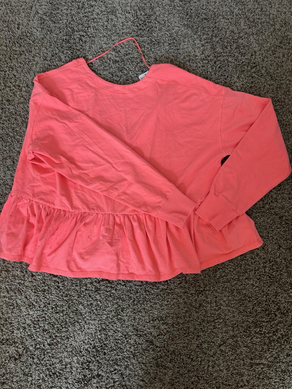 FREE  PEOPLE Play Nice Layer Pullover Women's Size S Neon Coral NEW