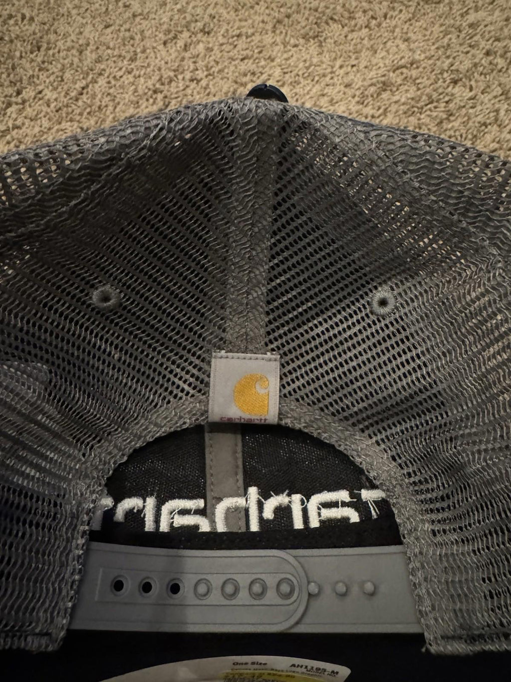NEW! Carhartt Carvas Mesh-Back Logo Graphic Baseball cap. Navy. Unisex NWT