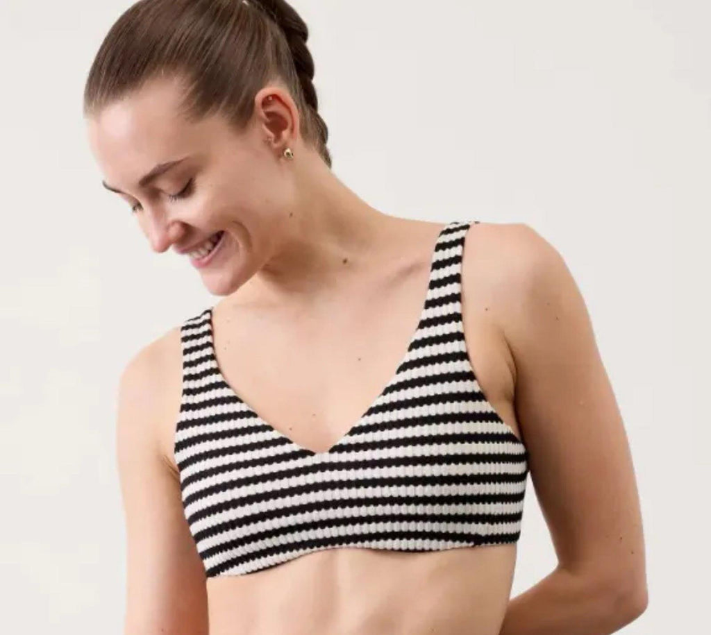 NWT Athleta PARADISE YARN DYE BRA CUP BIKINI TOP 38 B/C NEW