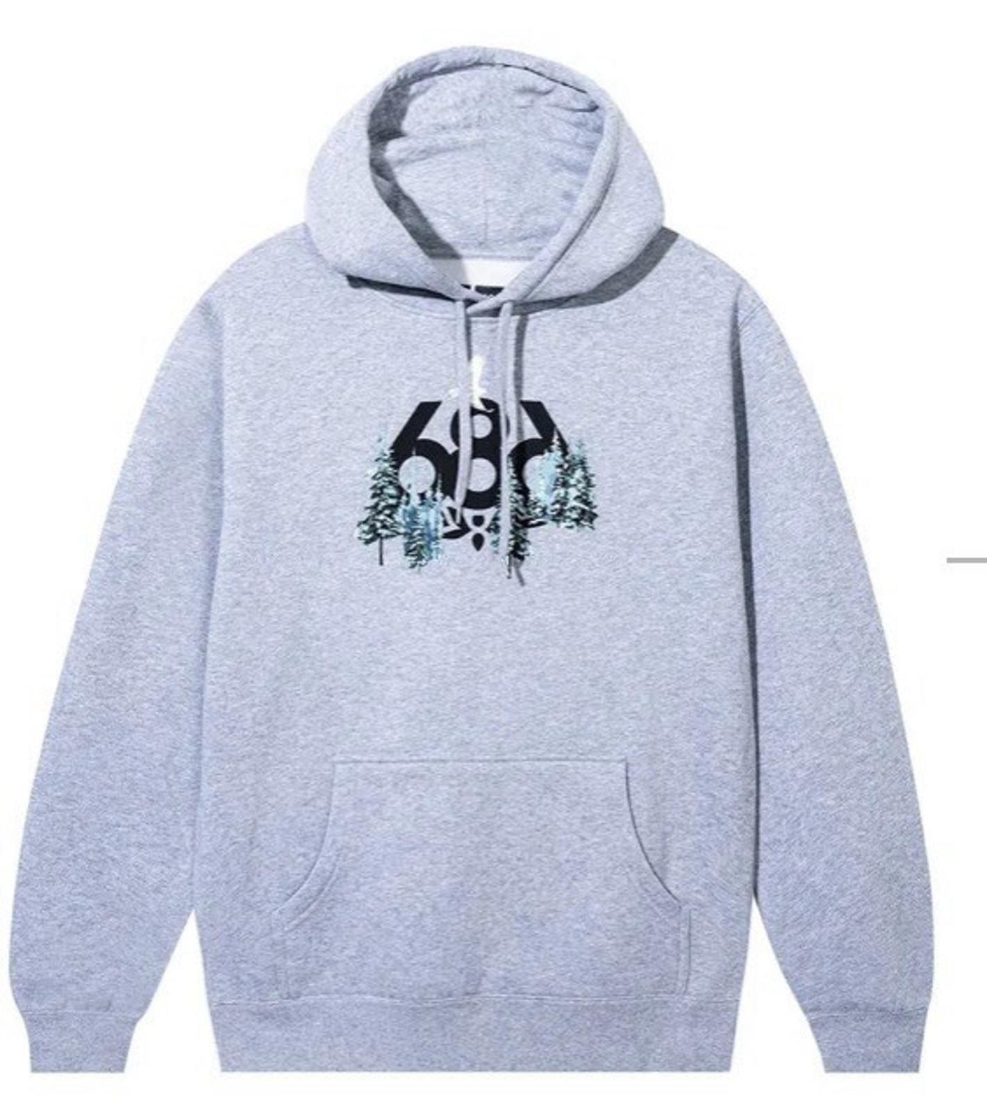 NEW! Anti Social Social Club x 686 Hardpack Hoodie 'Heather Grey' Large NEW