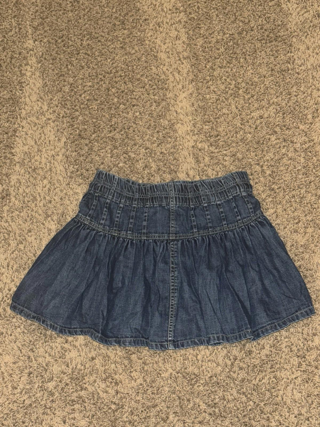 Free People We The Free Roselle Denim Mini Skirt Button Drawstring High Rise XS