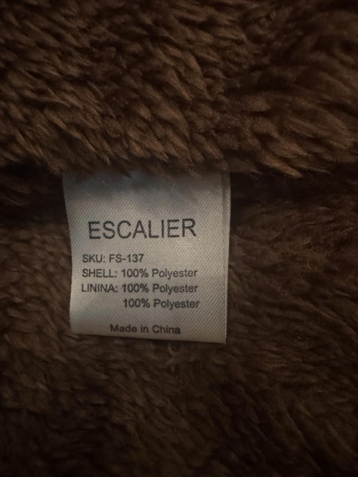 Escalier Women's Faux Fur Winter Coat Jacket Olive green Size 8. NEW