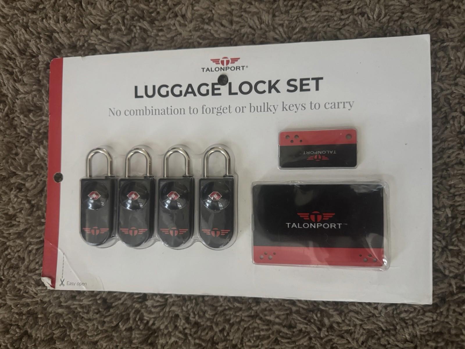 TALONPORT Keyless TSA Luggage Locks w/ Lifetime Card Keys No Combo to Forget