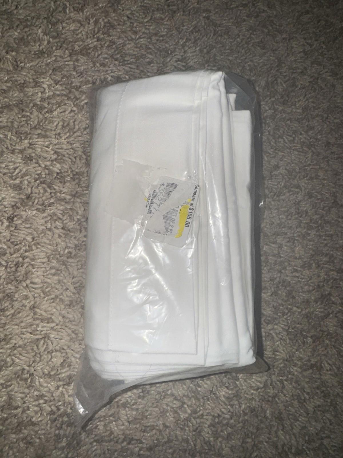 NWOT Set Of 2 Sferra Murano Sateen Pima Cotton Pillowcases King NEW