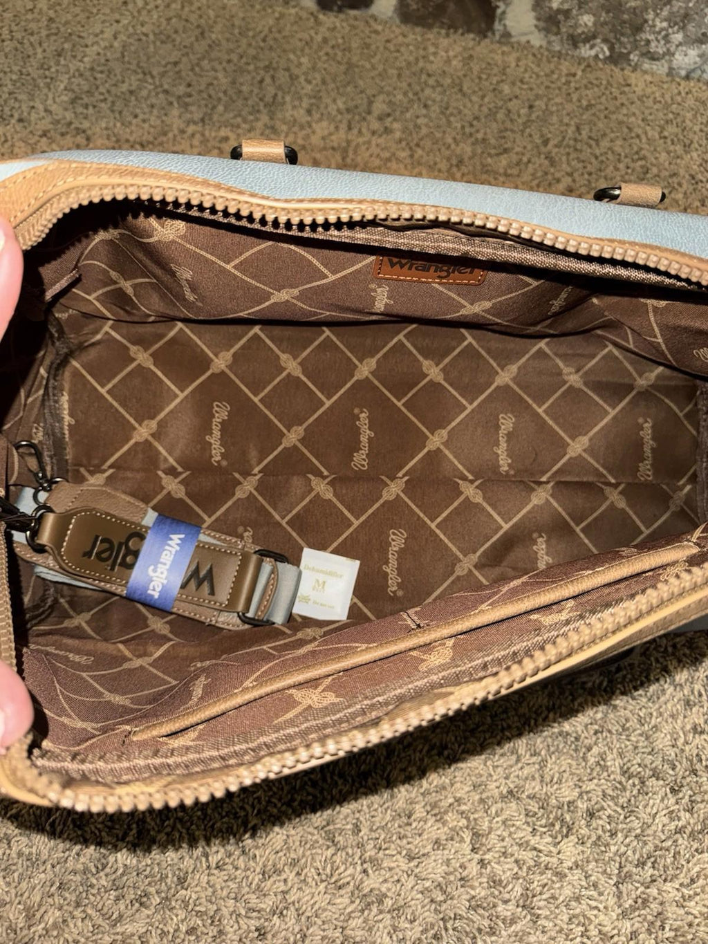 Wrangler Women's Large Duffel Bag, Overnight Travel Bag, Vintage Jeans