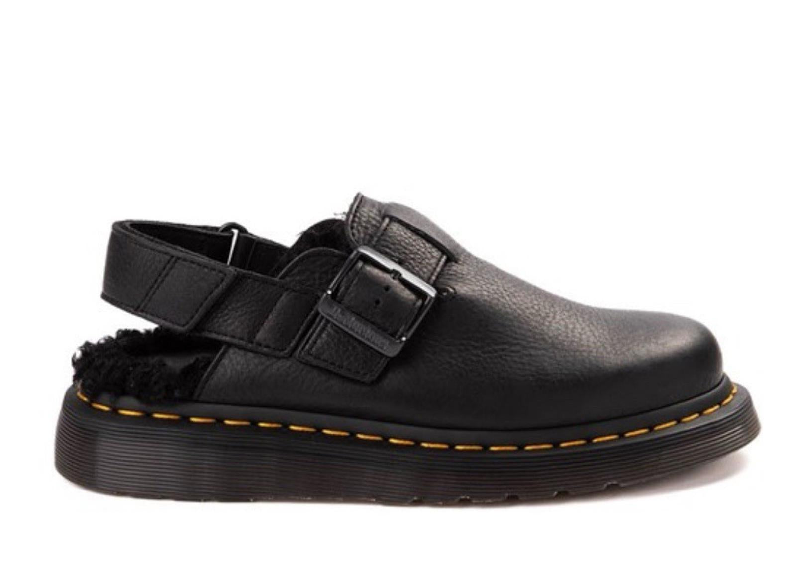 Dr Martens  Jorge II Ambassador Black Faux Fur Sling Back Mules M10/ W11