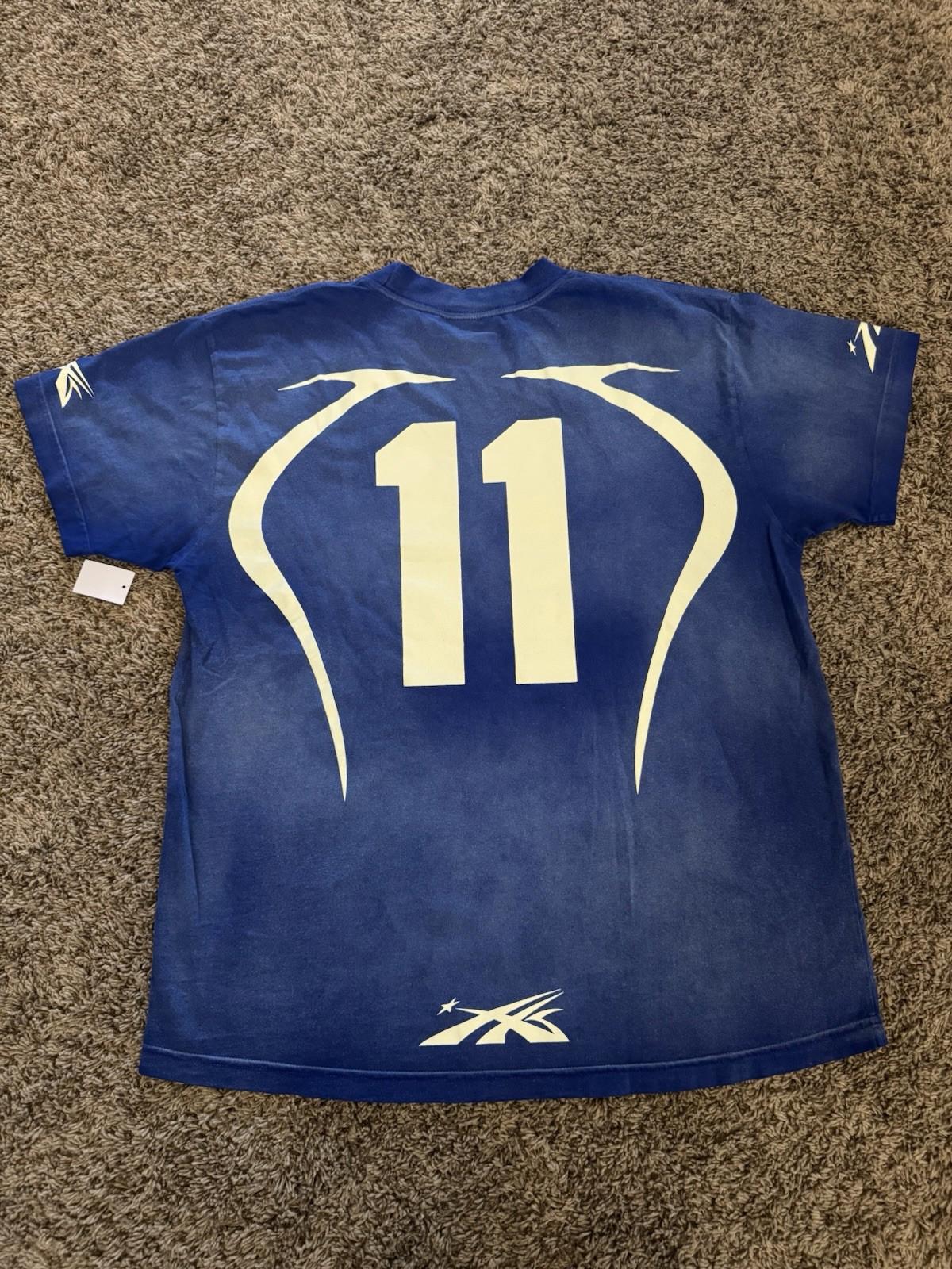NEW Hellstar  Blue warm up T-Shirt SIZE Medium