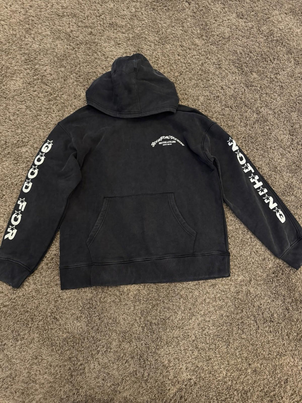 NEW Good For Nothing LIBERTY Hoodie - washed black MEDIUM NWT