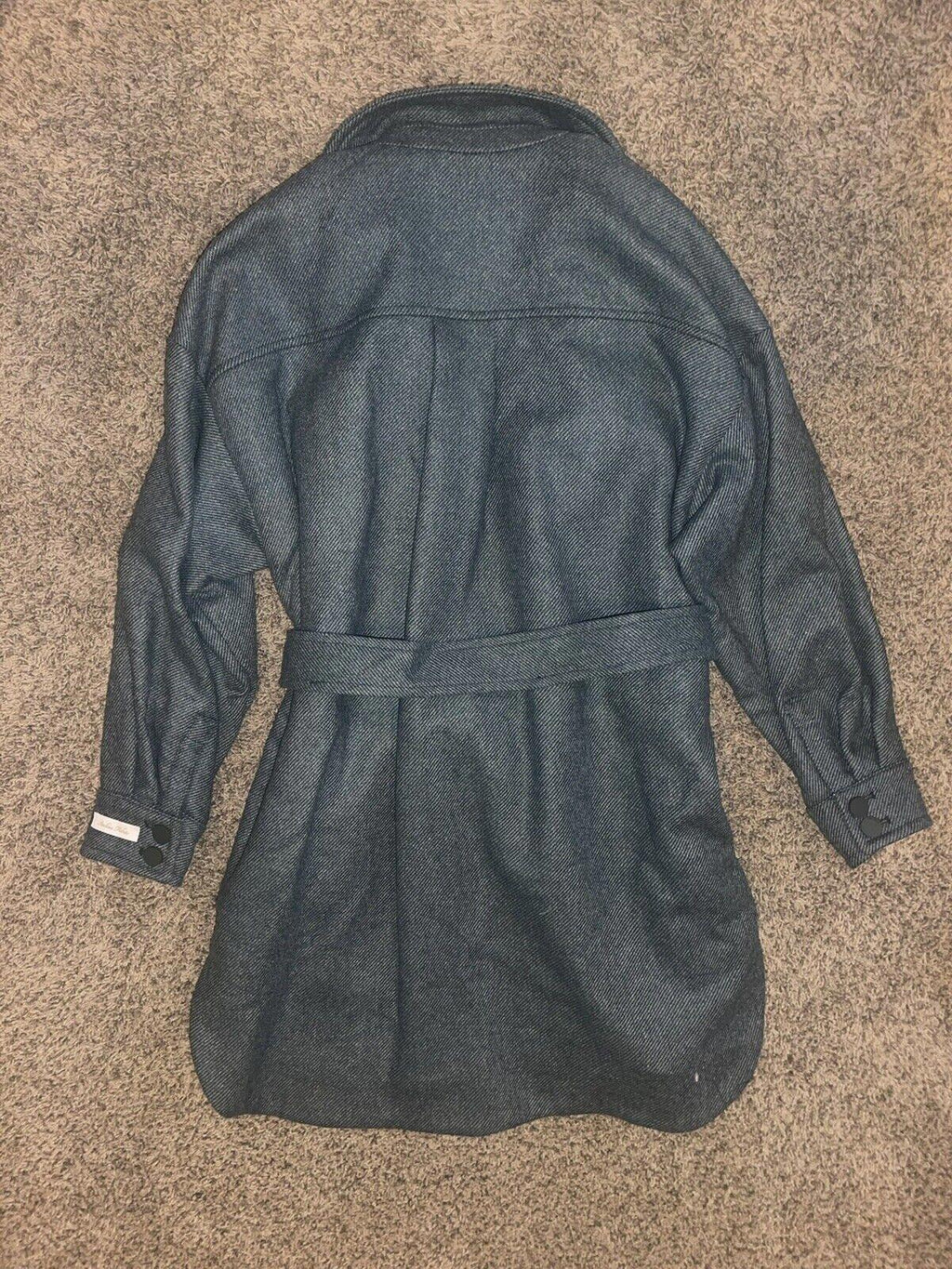 TED BAKER Wool Blend Emerii Belted Oversized Shacket Sz6