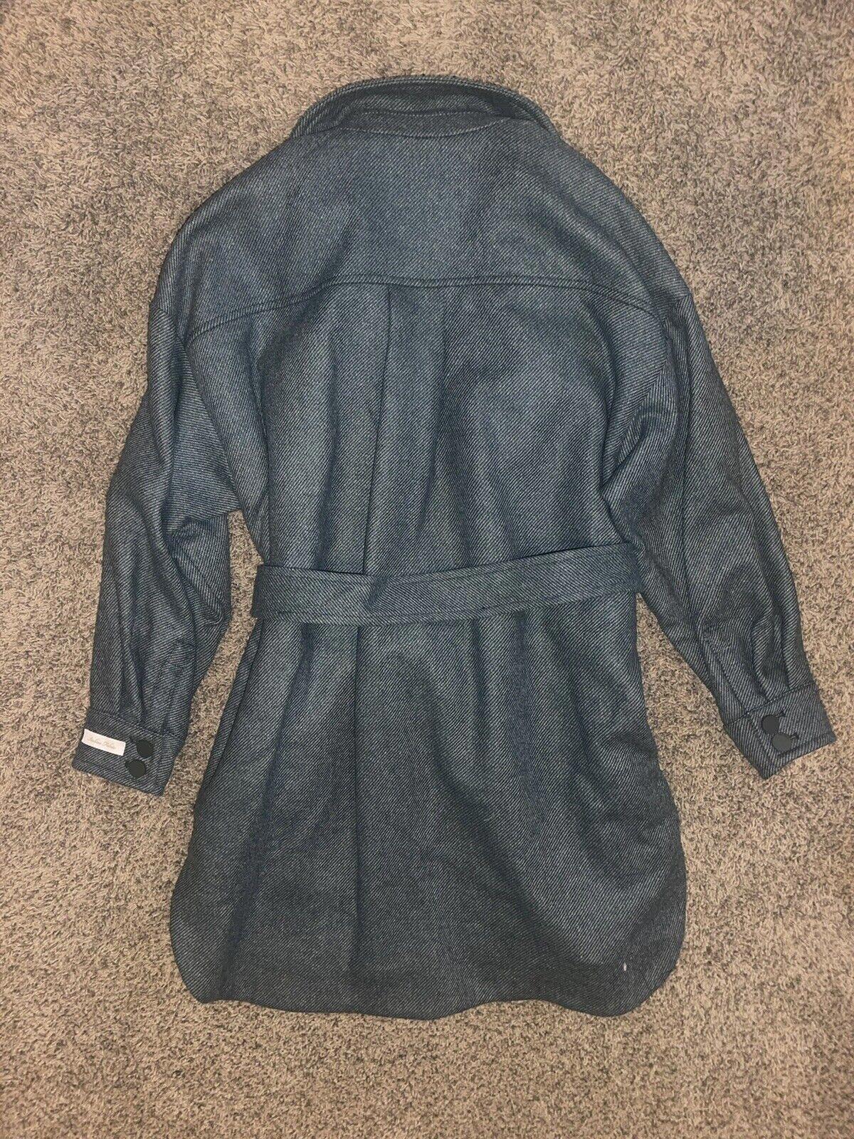 TED BAKER Wool Blend Emerii Belted Oversized Shacket Sz6