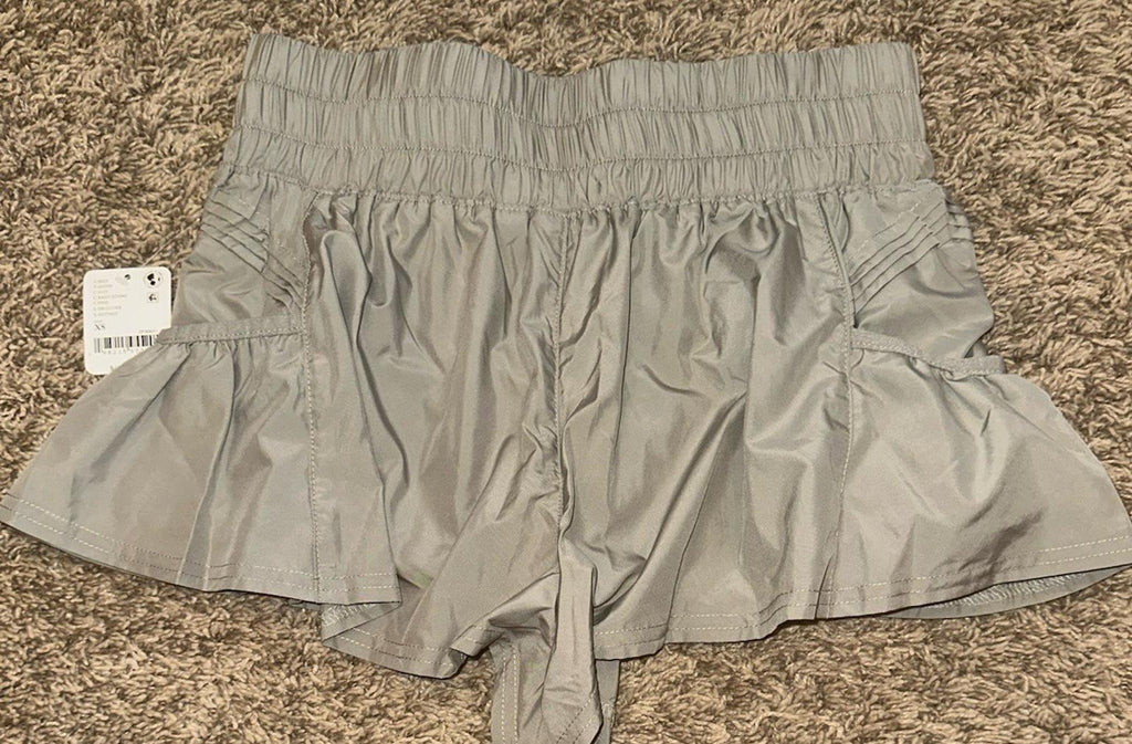NEW! Free People Movement Get Your Flirt On Shorts Sz XS SAGE STONE COLOR.