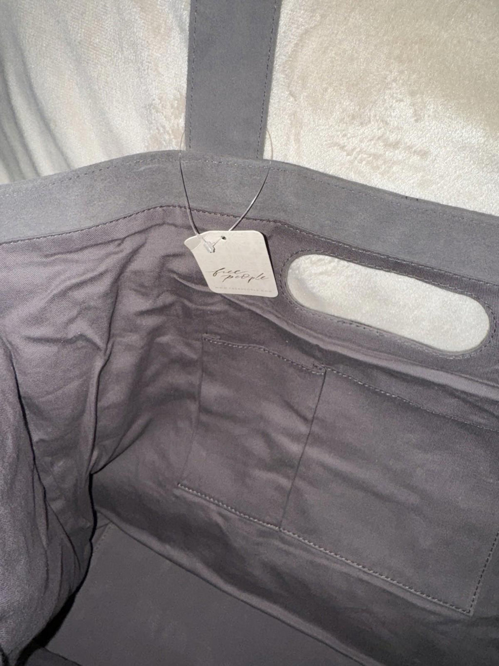 Free People Suede Caravan Tote Bag Saddle Boho NWT