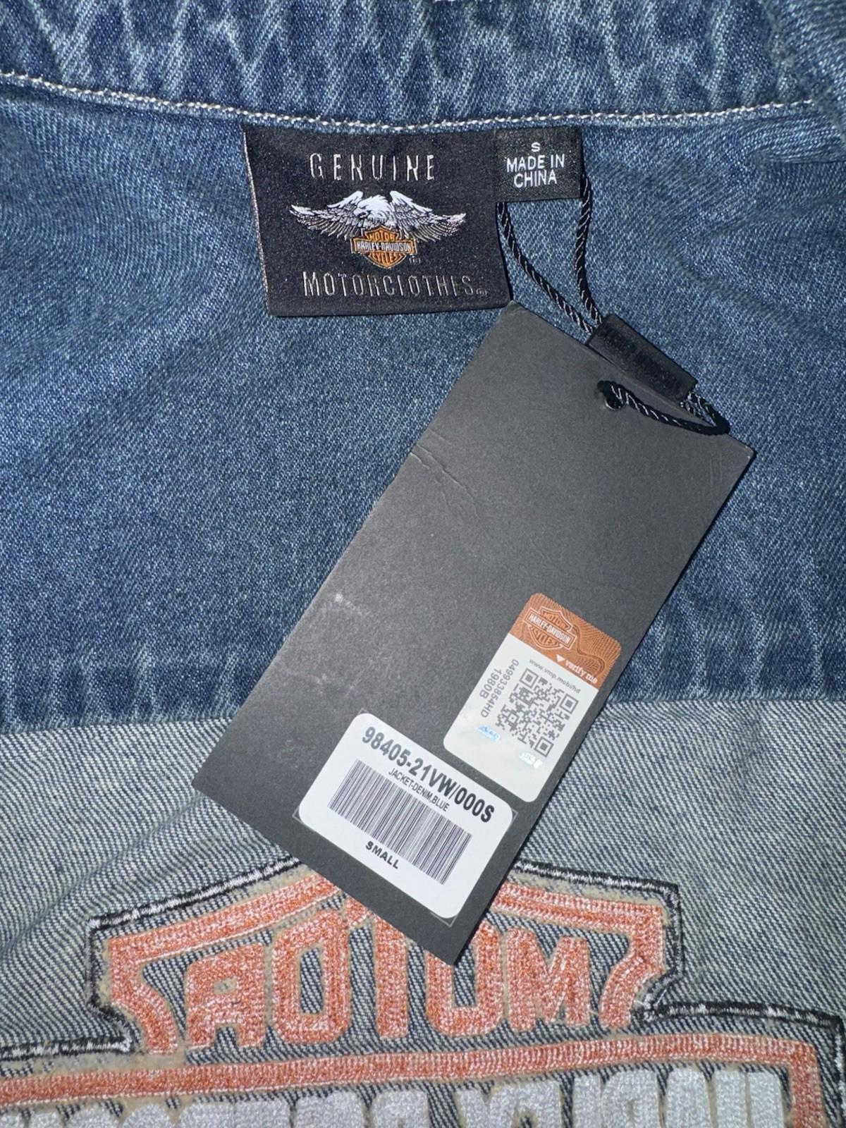 Harley Davidson Women’s Essential Bar & Shield Denim Jacket Size Small NEW