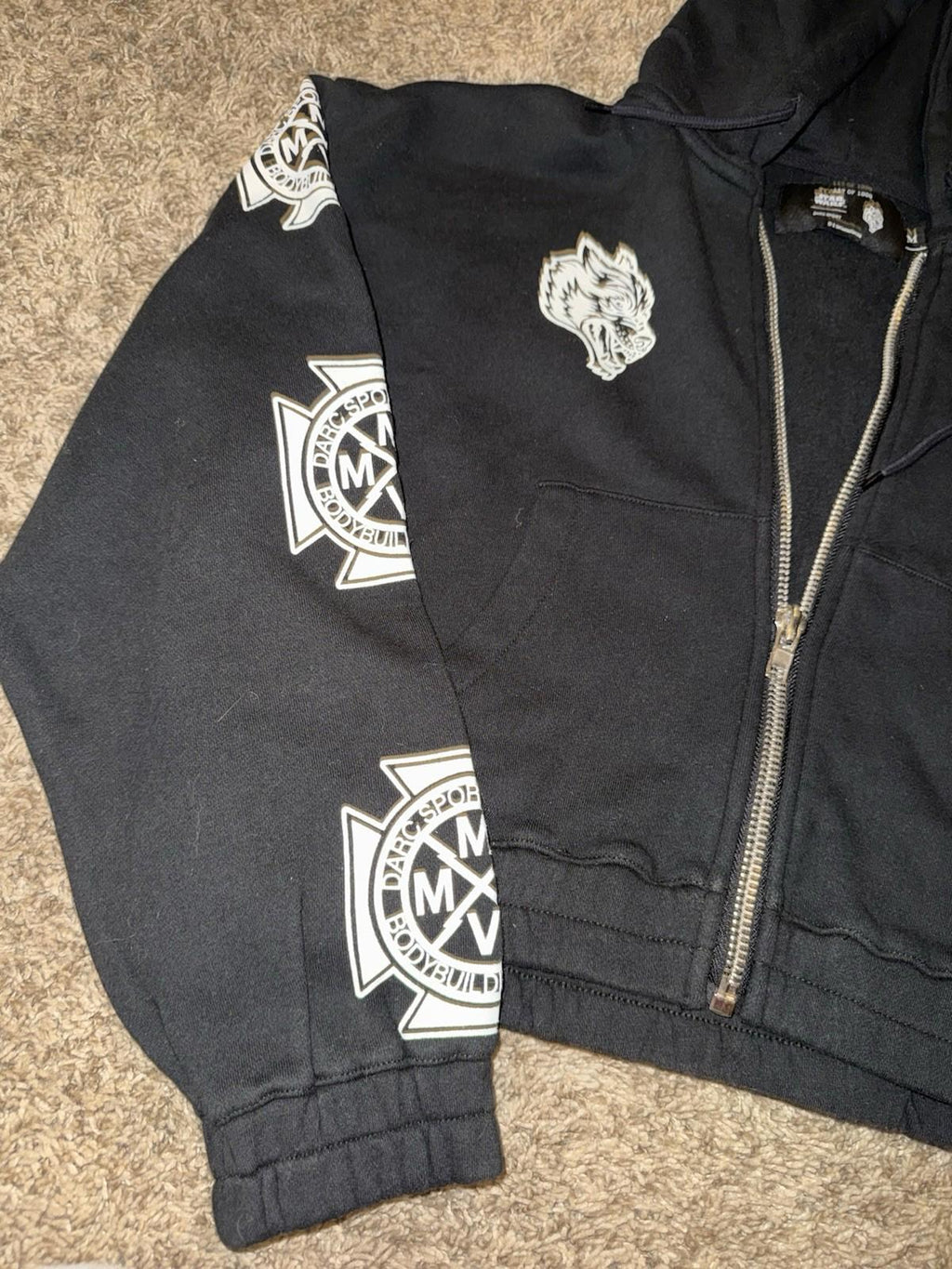 NEW Darc Sport Power of the Dark Side Padme Chambers Cropped Zip Up hoodie MED