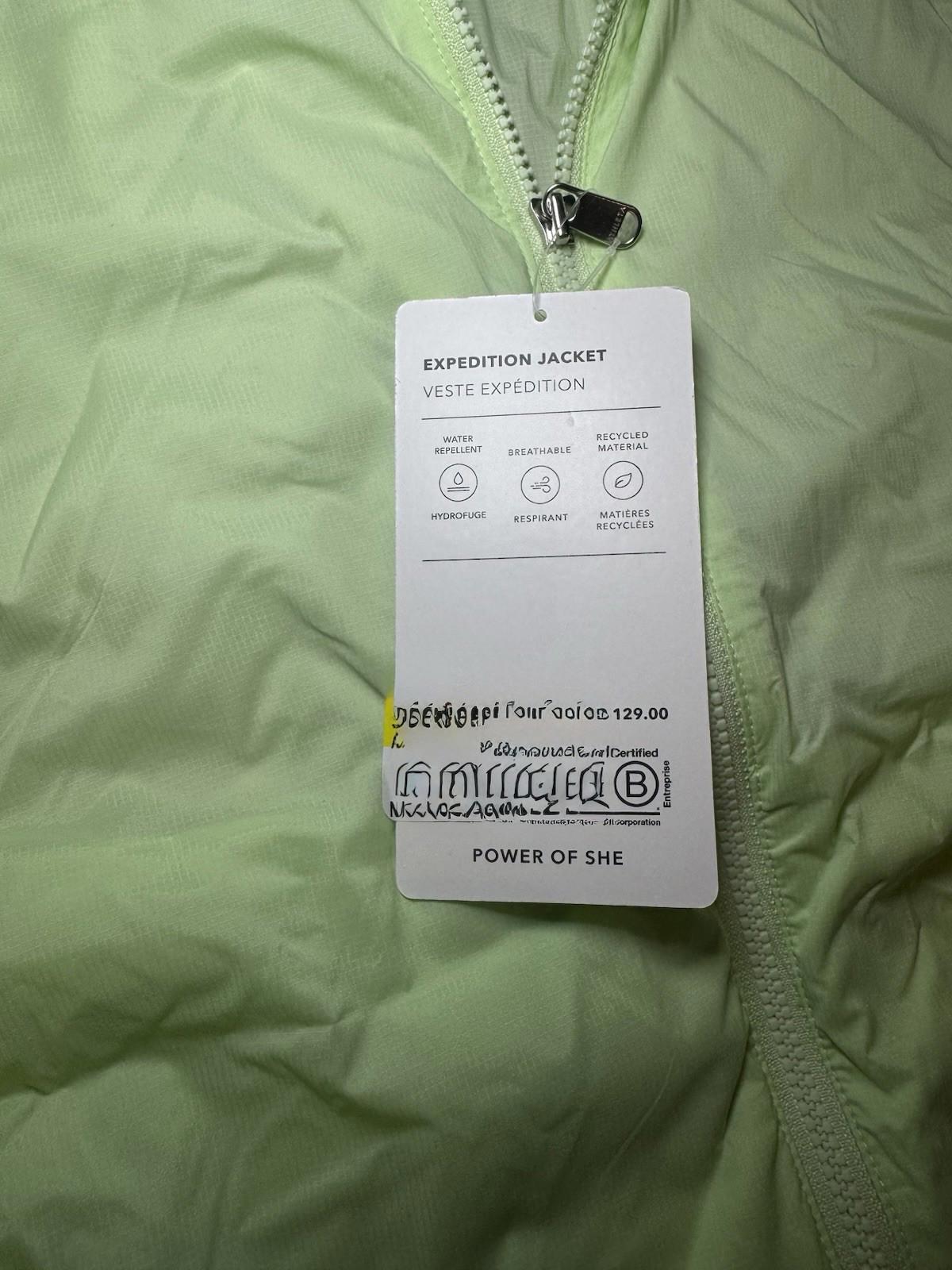 NEW! Athleta - XXS Expedition Jacket - Light green NWT